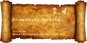 Krompaszky Amelita névjegykártya